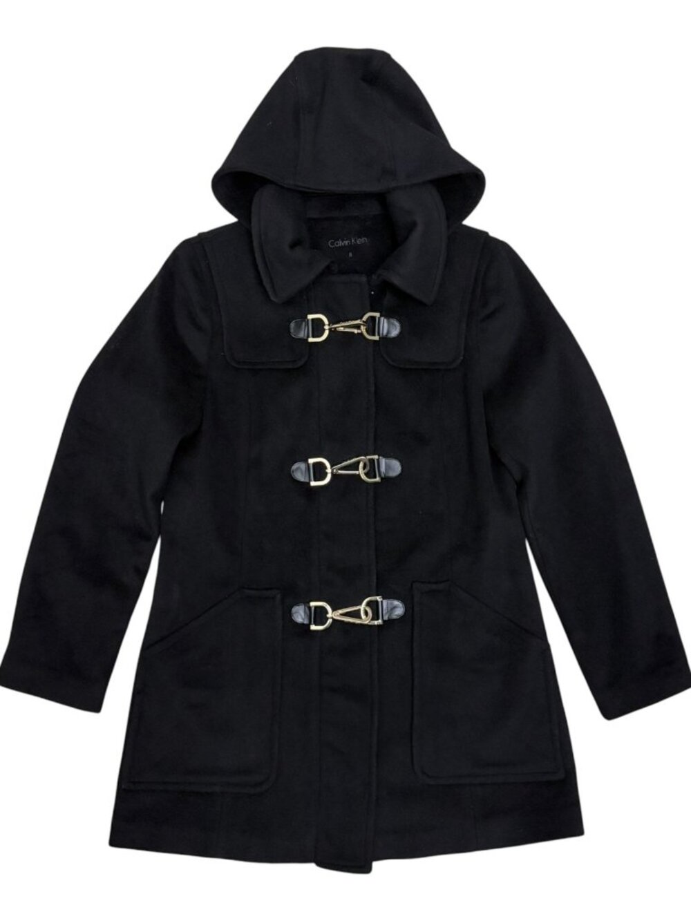 CALVIN KLEIN Pea Coat WOOL Blend Business Casual Winter Jacket Womens Medium 8